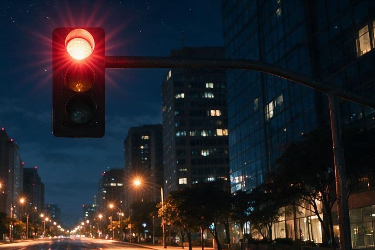 Sinal vermelho na madrugada: pode ou não avançar?