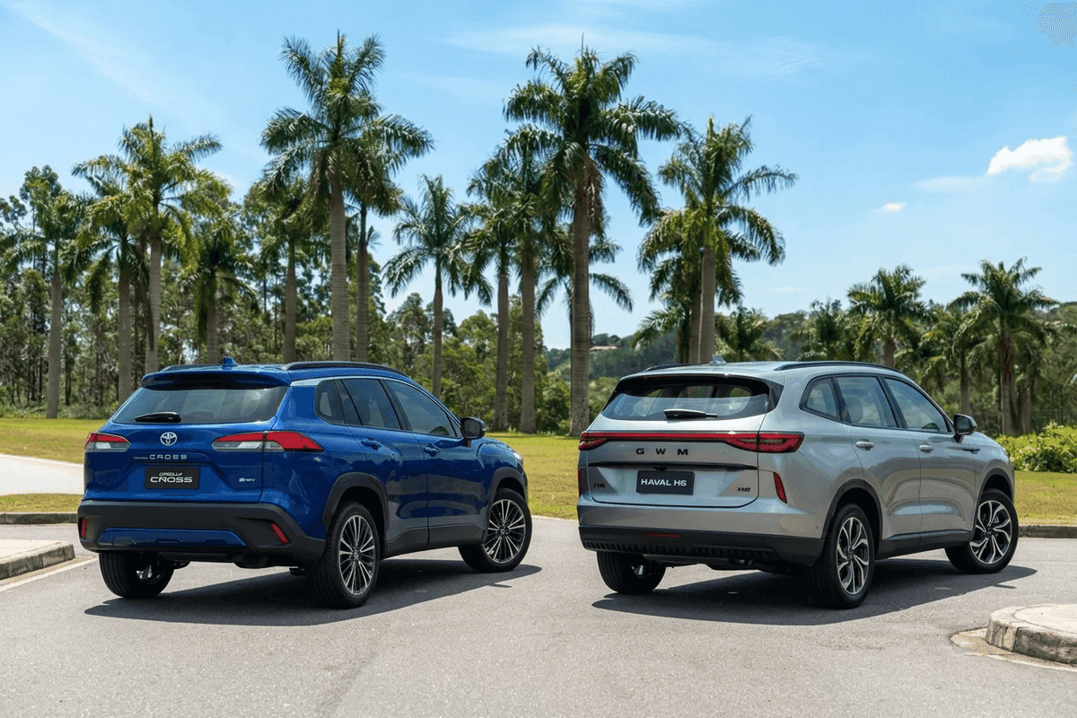 Haval H6 ou Corolla Cross: qual híbrido flex entrega mais pelo preço?